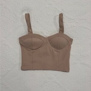 Shinestar Tan Corset Style Top